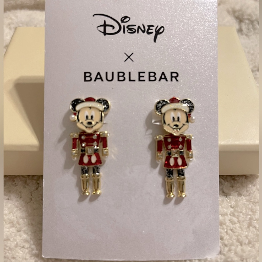 Disney X Baublebar Christmas Nutcracker Mickey Mouse Earrings
